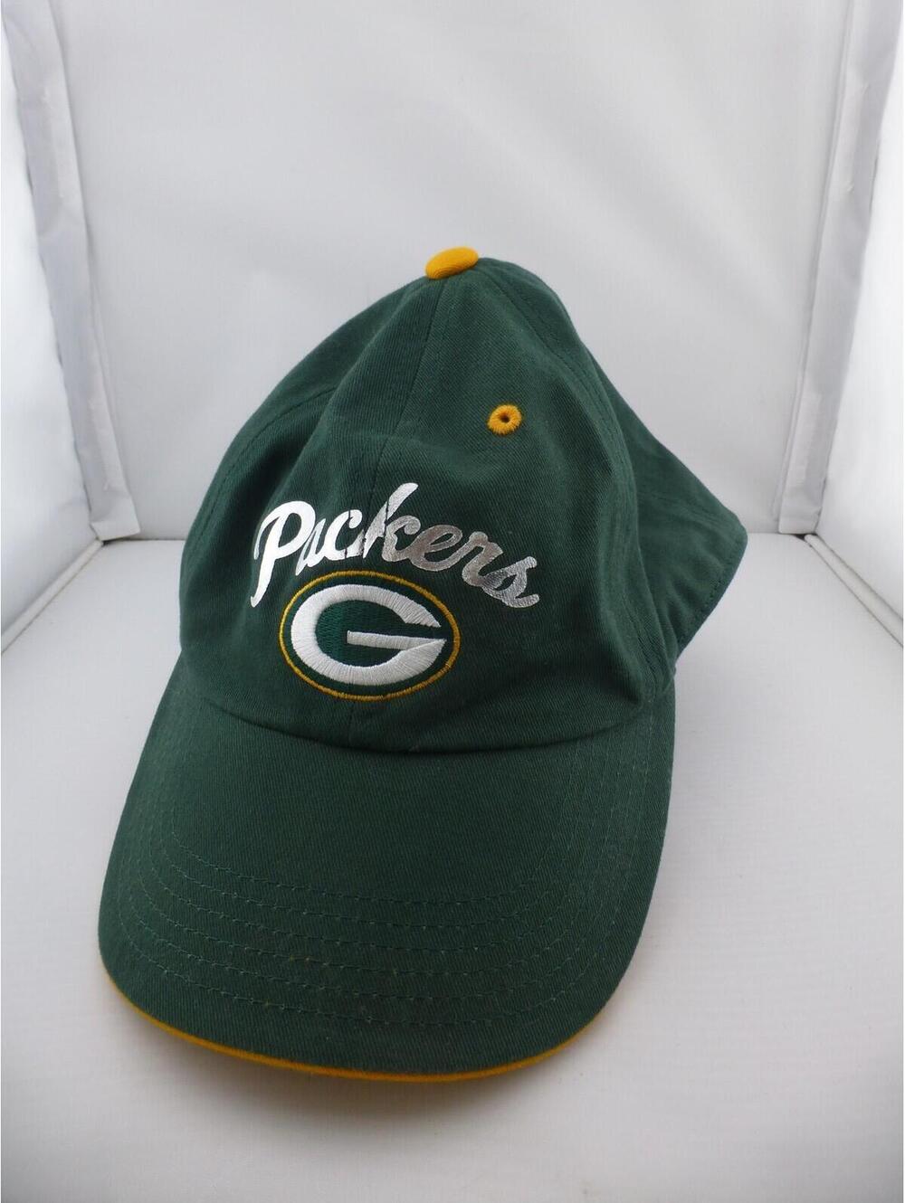 Green Bay Packers NFL Team Apparel Women's Adjustable Hat Cap Dark Green Gold F5